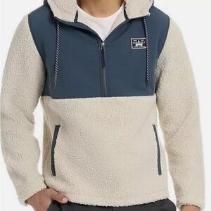 NWT Hurley Mens Half Zip Sherpa Anorak Hoodie size Small S